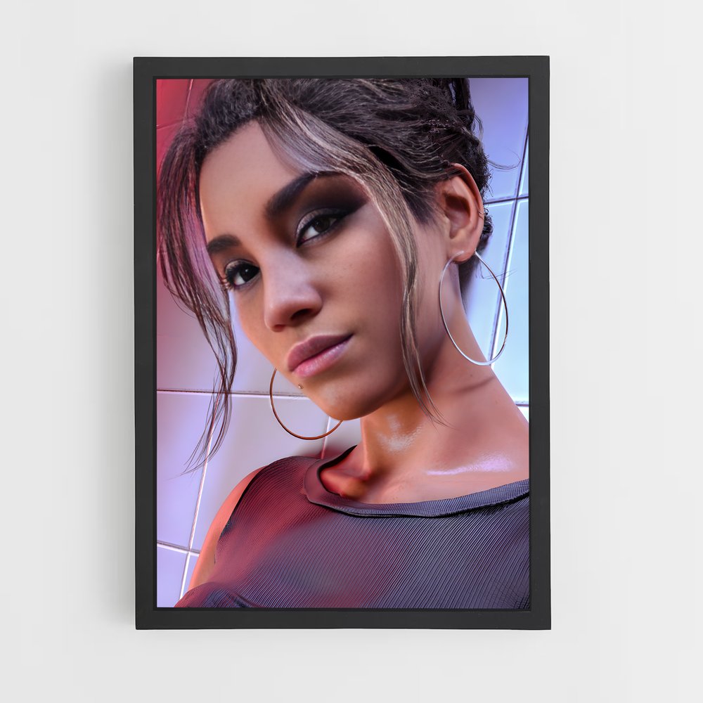 Poster Éclat d'Ombre – affiche Cyberpunk (vue 2)